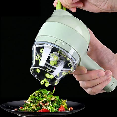 Buy 4 In 1 Handheld Electric Vegetable Cutter Set Multifunctional Hand