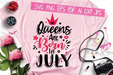 Queens Are Born In July Graphic By Araysvg · Creative Fabrica