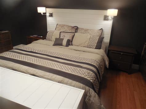 A vertical board at the end of a bed behind where your head rests 2. Custom white headboard and foot board storage chest. Dark ...