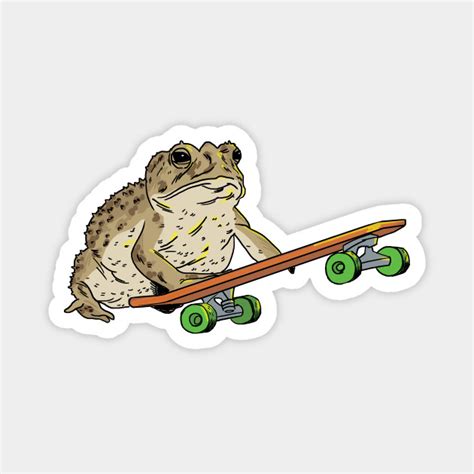 Frog On Skateboard Frog Magnet Teepublic