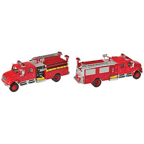 Walthers Ho Scale Vehicle Internationalr 4900 Crew Cab Fire Engine