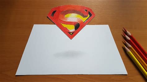 Cross the top line of the triangle with two short, straight lines. How to draw 3D floating Superman logo | LOGOS - YouTube
