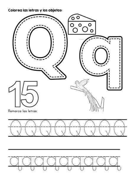The Letter Q Worksheet For Preschool To Practice Handwriting And Writing With Pictures On It