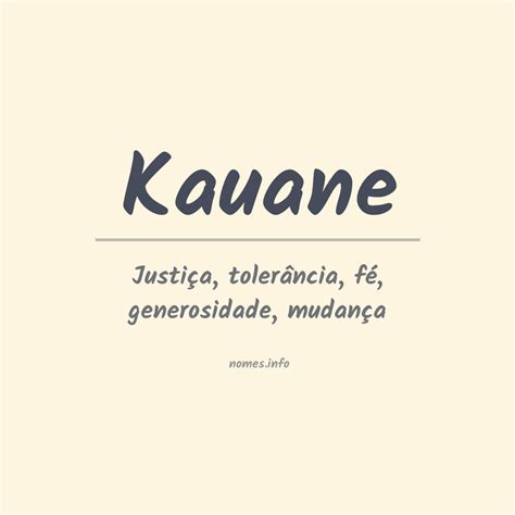 O Que Significa Kauane