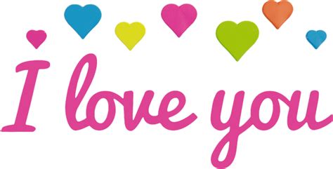 Seeking for free valentines day png images? Free I Love You Text and Hearts PNG Image