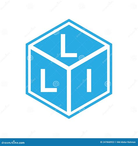 Lli Letter Logo Design On Black Background Lli Creative Initials