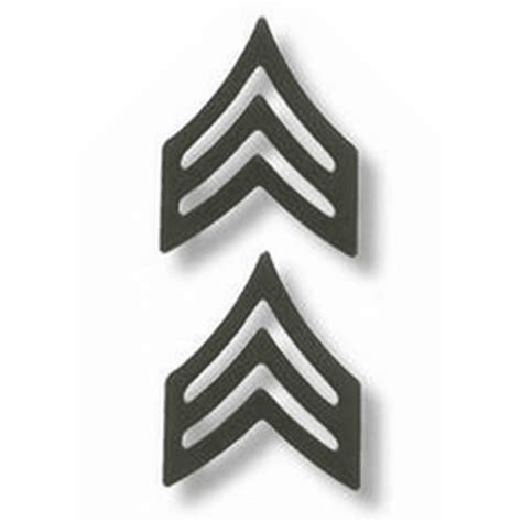 Us Army Sergeant Black Metal Collar Rank Insignia