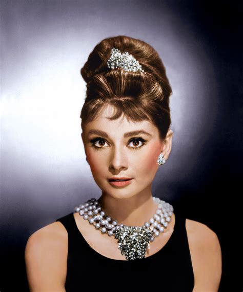 unknown audrey hepburn breakfast at tiffany s colorized fine art print for sale at 1stdibs