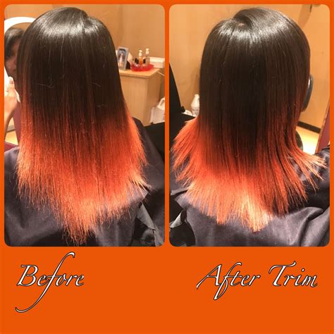 Before & After Natural Hair Color Trim Ceramic Fusion Silk ...