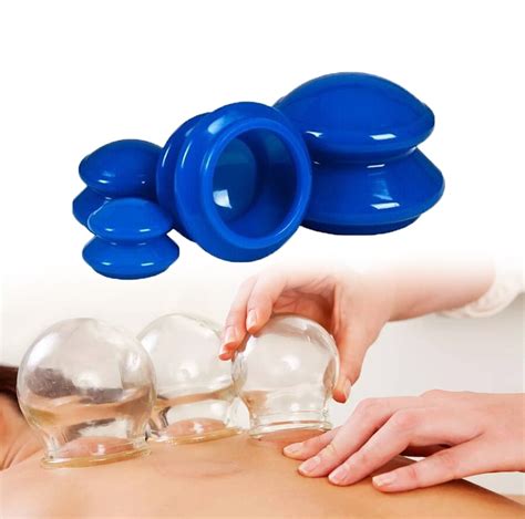 4pcs Silicone Cupping Therapy Sets Non Plastic Home Vacuum Cupping