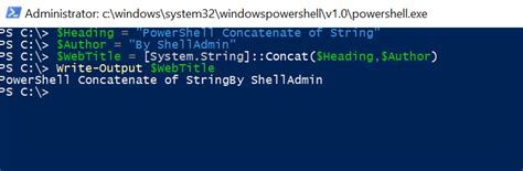 Powershell Concatenate String With Examples Shellgeek