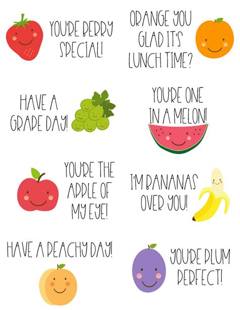 27 Super Cute Free Printable Lunch Box Notes For Kids