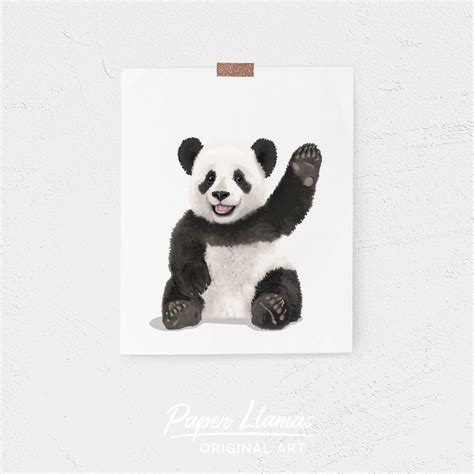 Baby Panda Printable Paper Llamas