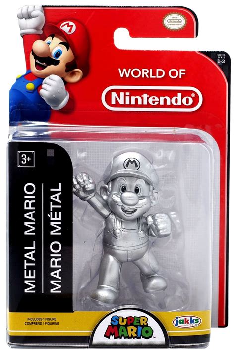 World Of Nintendo Super Mario Metal Mario 25 Mini Figure 2019 Jakks