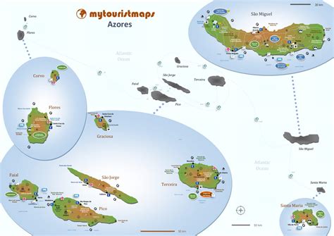 Interactive Travel And Tourist Map Of Azores