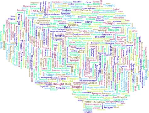 Clipart Brain Word Cloud Variation 2