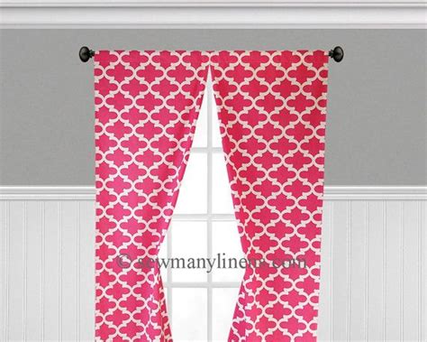 Fuchsia Hot Pink Curtains Quatrefoil Moroccan Window Panels Treatments