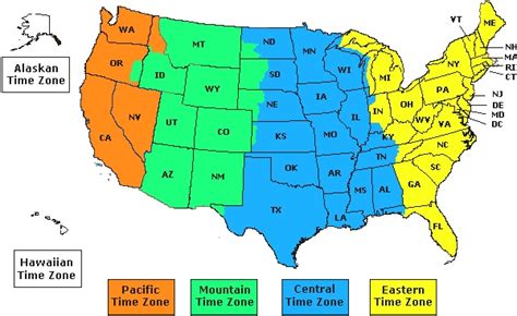 Download Free Printable Map Of Usa Time Zones United