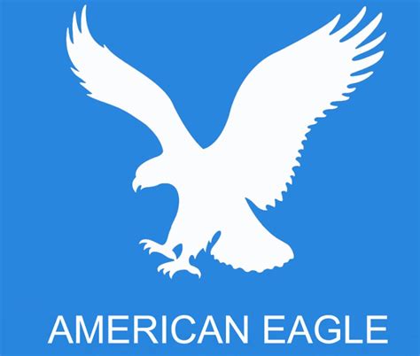 The American Eagle Logo On A Blue Background