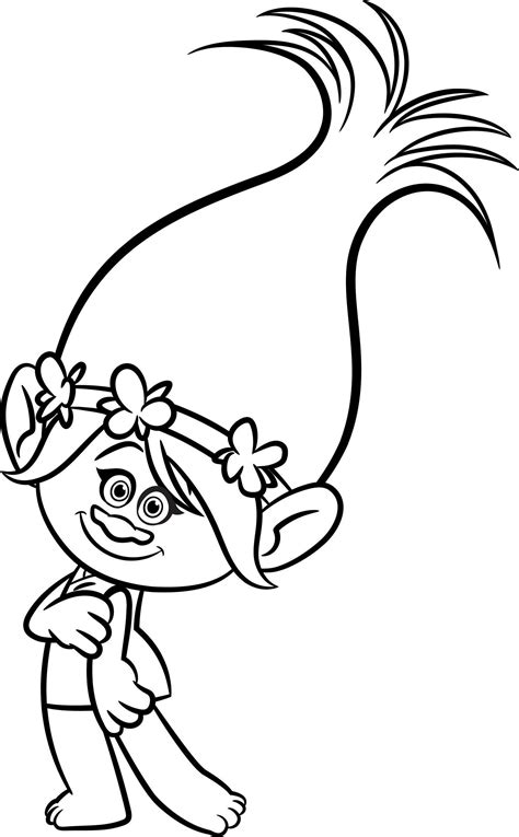 You want to see all of these cartoons, paw patrol coloring pages. Princess Poppy Trolls Coloring Page | Poppy coloring page ...