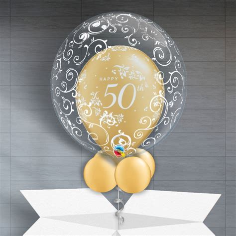 Personalised Anniversary Balloons 50th Filigree Party Save Smile