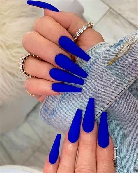 Cute Dark Blue Acrylic Nails Design Daritinha