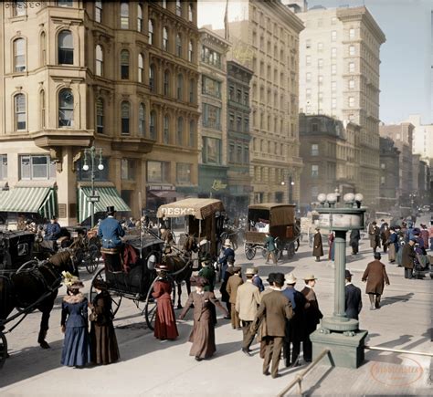 New York City 1905 Colorized By Me Imgur New York Street New York