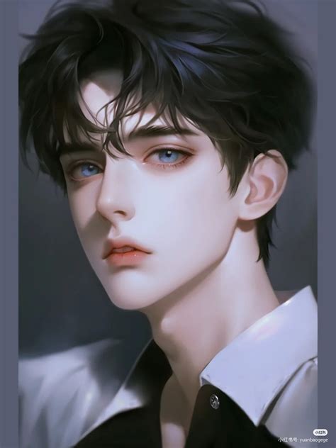 A Man With Black Hair And Blue Eyes