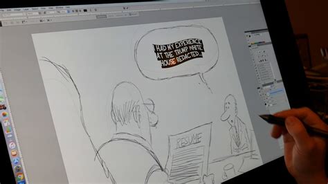 Drawing A Cartoon On A Wacom Cintiq 27 Qhd Touch Adobe Photoshop Youtube