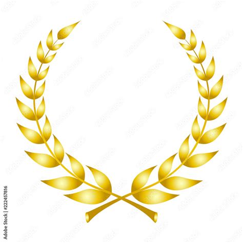 Vecteur Stock Laurel Wreath Icon Emblem Made Of Laurel Branches