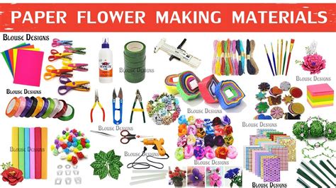 Paper Flower Making Materials Flower Making Items Name Craft