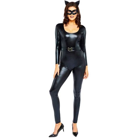 Adult Catwoman Fancy Dress Superhero Costume Ladies Batman Dark Knight