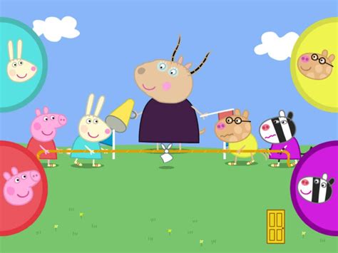 Peppa Pig Sports Day Part 4 Tug Of War Ipad App Demo For Kids Youtube