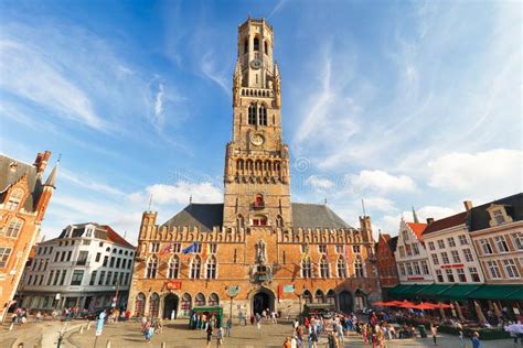 Bruges Belfry Clock Tower Belgium Editorial Photography Image Of