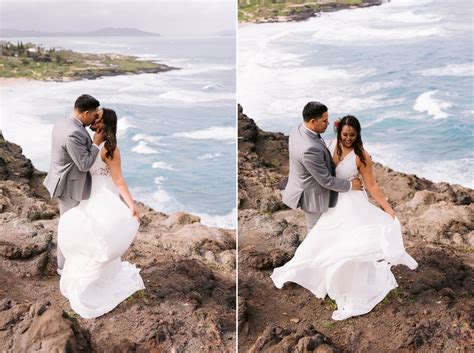 Adventure Elopement On Oahu Hawaii Wedding Photographer Elopement Engagement Family