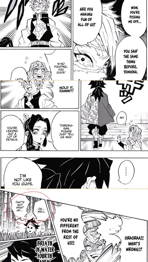 [Ch 136 spoilers] Question: Does Giyuu know about Tanjirou's training