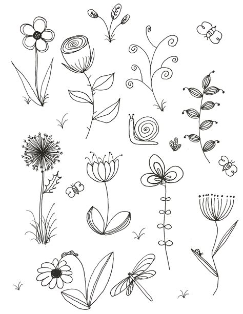 My Original Art Inspired By Many Doodle Flower Line Drawing Tattoo