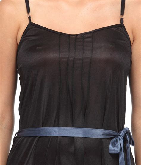 Buy Fashigo Black Satin Nighty Online At Best Prices In India Snapdeal