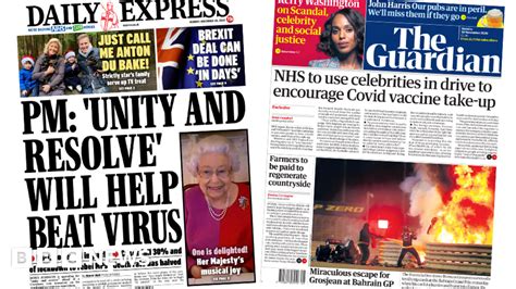 Newspaper Headlines Vaccine Celebrity Drive And Pm S Call For Resolve