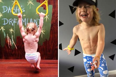 He is having so much skills arat gym. Little boy with six pack has own fitness Instagram page ...