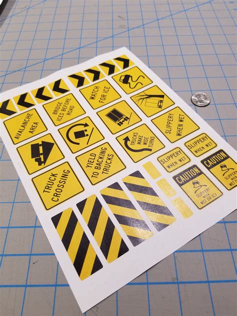 Us Traffic Caution Sign Decals Us 01 For 112114116 Scale Arc Tec