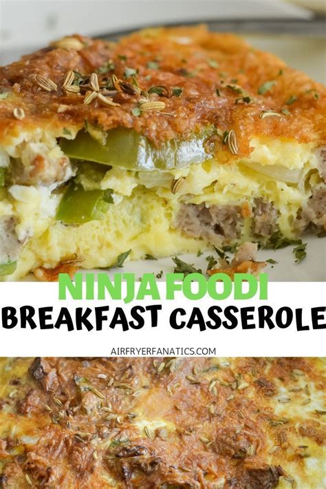 With all of its functions, the power airfryer oven can replace a deep fryer, rotisserie oven, dehydrator, oven, toaster oven, pizza grill, and microwave. Ninja Foodi Low-Carb Breakfast Casserole (Air Fryer) | Recipe in 2020 | Breakfast casserole, Low ...