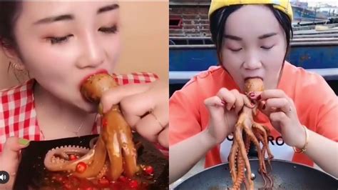 Asmr Octopus Mukbang Seafoods Eating Youtube