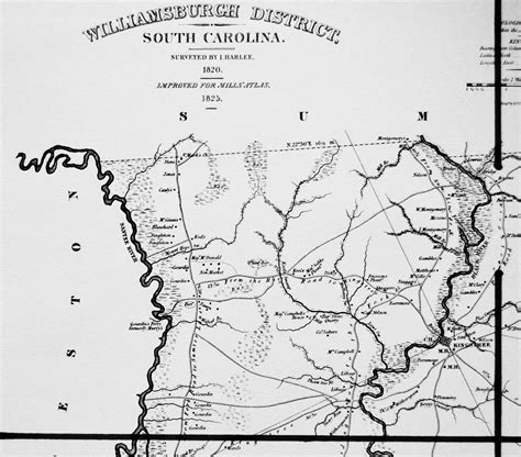 Mills Map Of Williamsburg County Ca 1825 Williamsburg County