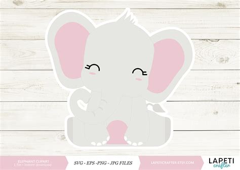 Imprimible De Elefante Baby Shower Para Niña Centro De Mesa Etsy