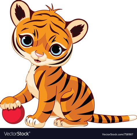 Tiger Cub Royalty Free Vector Image Vectorstock