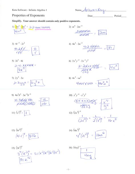 Simplifying Exponents The Learning Connection