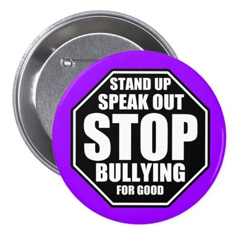 purple stop bullying pins zazzle