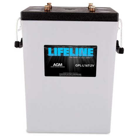 Lifeline Gpl L16t 2v Marine And Rv Battery 6v 20hr Capacity 1200ah