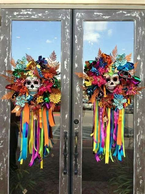 Adorno De Día De Muertos México Diy Halloween Window Decorations
